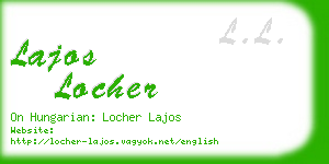 lajos locher business card